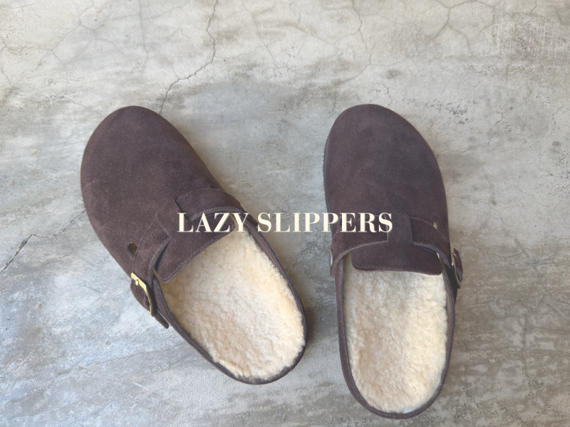 真皮毛毛室內拖
