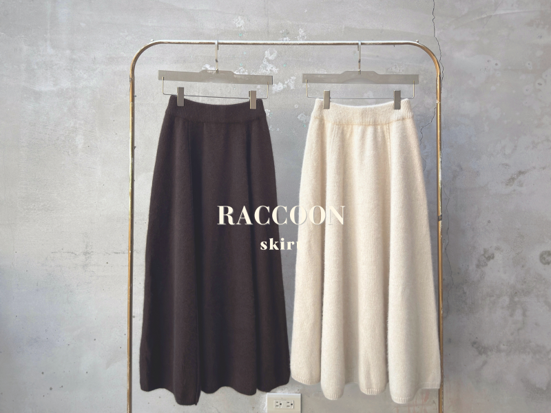 狐狸浣熊羊毛針織長裙