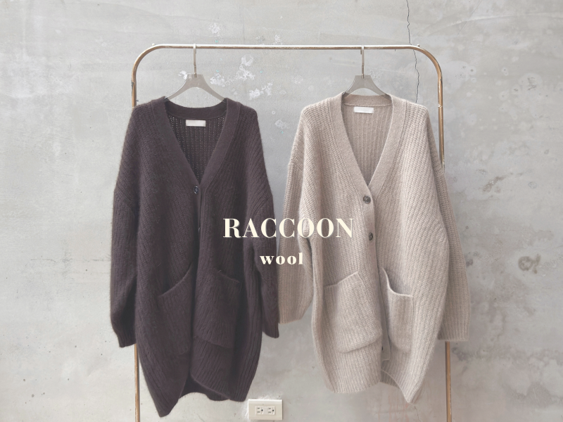 狐狸浣熊羊毛針織長外套