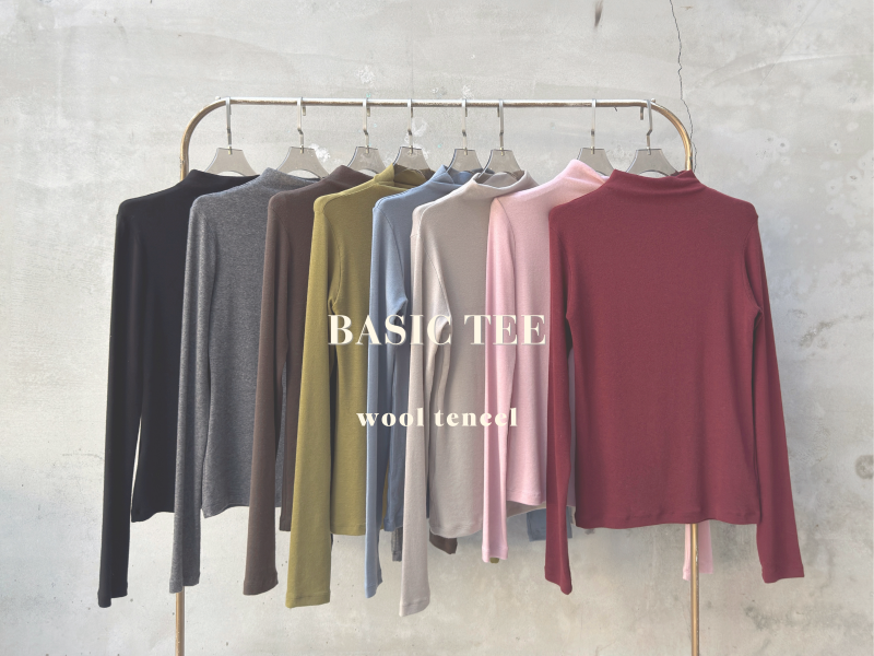 羊毛天絲小高領上衣