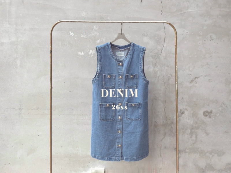 牛仔背心連身洋裝 (特價款不退不換)