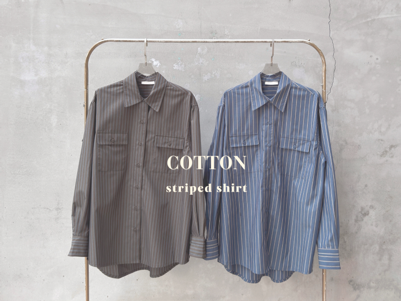 日本棉直條紋襯衫