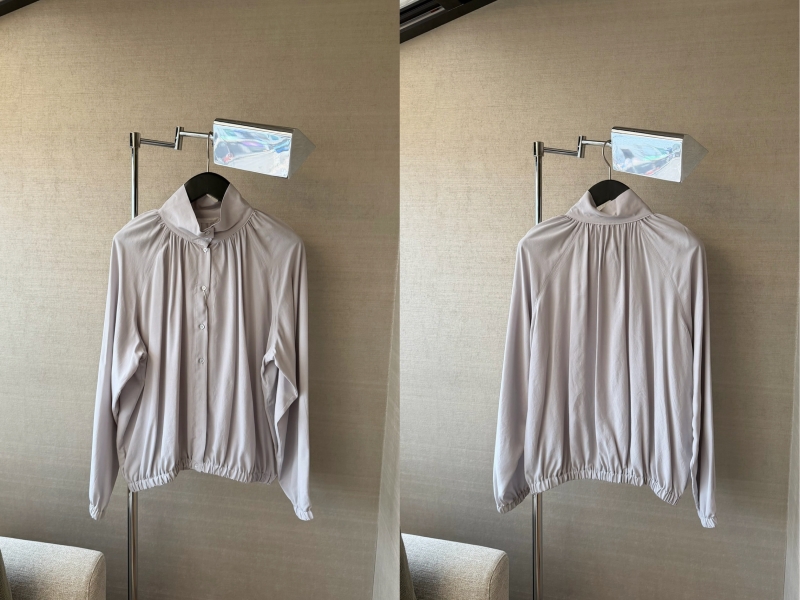 軟立領天絲垂墜感高級罩衫