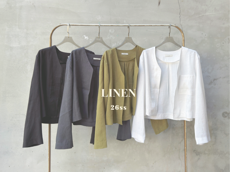 麻料混紡無領西外小外套