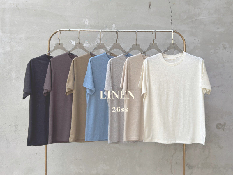 亞麻混紡純色素T