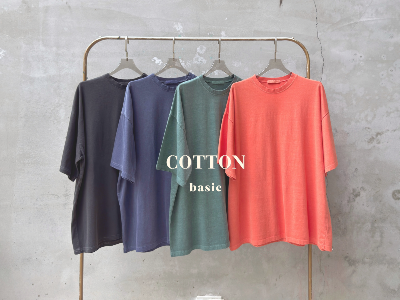 寬鬆水洗刷破素T